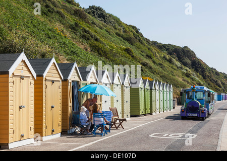 England, Dorset, Bournemouth, Bournemouth Beach, Beach Huts Stockfoto
