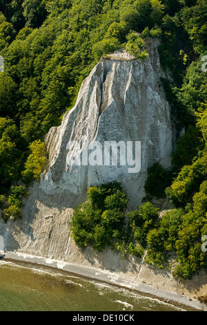 Luftaufnahme, Kreidefelsen, Aussichtsplattform von Sassnitz auf der Insel Rügen Stockfoto