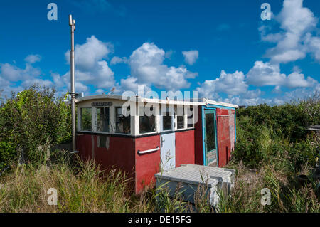 Fischerhütte im Hafen von Hvide Sande, West-Jütland, Dänemark, Europa Stockfoto