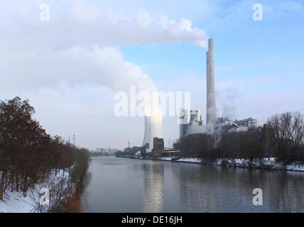 Die schwarze Kohle-Kraftwerk, Heilbronn am Neckar, Baden-Württemberg Stockfoto