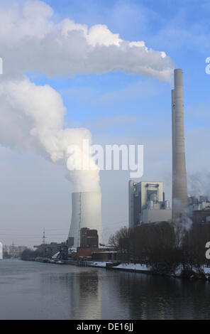 Die schwarze Kohle-Kraftwerk, Heilbronn am Neckar, Baden-Württemberg Stockfoto