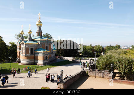 Russische Kapelle, Mathildenhöhe, Darmstadt, Hessen Stockfoto