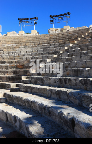 Zypern, Kourion, assyrischen Ku-ri-i, antike griechische, lateinische, Curium, historischen, antiken Ausgrabungsstätte, Ruinen, Römisches theater Stockfoto