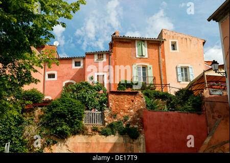 Dorf Roussillon, Luberon, Provence, Vaucluse, Frankreich, Europa Stockfoto