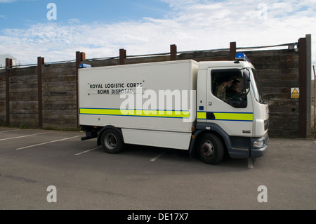 Bombe Beseitigung LKW Stockfoto