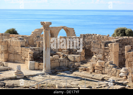 Zypern, Kourion, assyrische Ku-ri-i, antike griechische, lateinische, Curium, historischen, antiken Ausgrabungsstätte, Ruinen Stockfoto