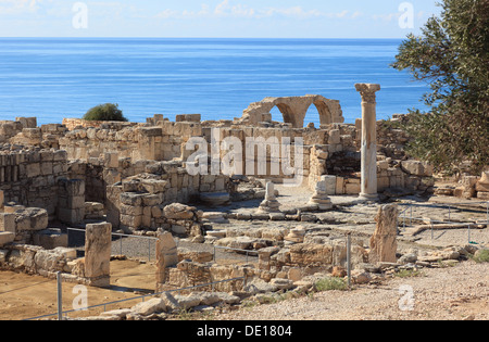 Zypern, Kourion, assyrische Ku-ri-i, antike griechische, lateinische, Curium, historischen, antiken Ausgrabungsstätte, Ruinen Stockfoto