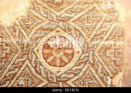 Zypern, Kourion, assyrische Ku-ri-i, Altgriechisch, Latein, Curium, historischen, antiken Ausgrabungsstätte, Ruinen, Mosaik in der H Stockfoto