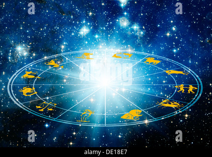 Alle Sternzeichen, Astrologie und Horoskop Konzept Stockfoto