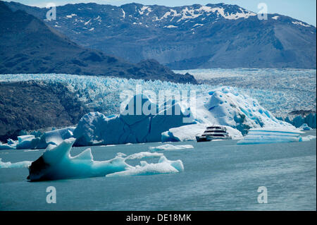 Upsala Gletscher, Lago Argentino, der Nationalpark Los Glaciares, UNESCO-Weltkulturerbe, Cordillera, Provinz Santa Cruz Stockfoto