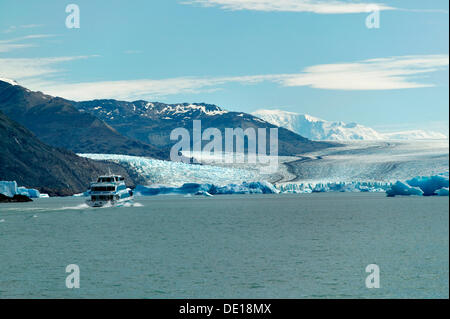 Upsala Gletscher, Lago Argentino, der Nationalpark Los Glaciares, UNESCO-Weltkulturerbe, Cordillera, Provinz Santa Cruz Stockfoto