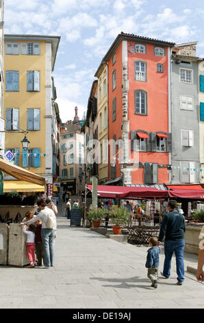 Place du Plot, Le Puy En Velay, Abfahrt von Saint Jacques de Compostelle Weg, Haute Loire, Auvergne, Frankreich, Europa Stockfoto