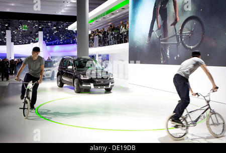 Frankfurt am Main, Deutschland. 9. September 2013. Skoda Auto Autobauer präsentiert Weltpremiere komplett neu SUV Skoda Yeti beim 65. IAA Internationale Automobilausstellung in Frankfurt/Main, auf Dienstag, 10. September 2013. (CTK Foto/Petr Mlch) Stockfoto