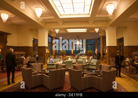 Sils Maria, Schweiz, entspannen Sie sich am Waldhaus Sils, ein fünf - Sterne-Hotel Stockfoto