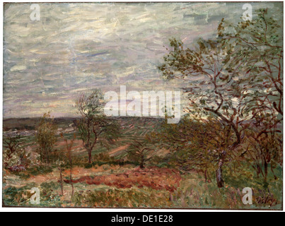 "Windigen Tag bei Veneux", 1882.  Künstler: Alfred Sisley Stockfoto