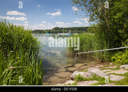 Geographie/Reisen, Deutschland, Bayern, Steinebach, Wörthersee (Woerthsee), Badeplatz, Additional-Rights - Clearance-Info - Not-Available Stockfoto