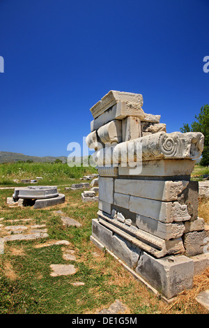 Der Altar der Göttin Hera in der archäologischen Stätte des Heraion, Insel Samos, Griechenland