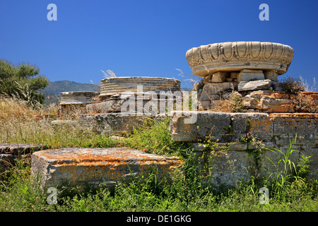 Der Tempel der Hera (Heraion), bei der Ausgrabungsstätte Heraion, Insel Samos, Griechenland