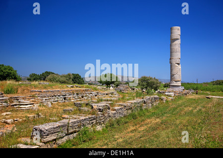 Der Tempel der Hera (Heraion), bei der Ausgrabungsstätte Heraion, Insel Samos, Griechenland