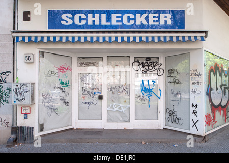 Berlin, Deutschland, geschlossen Schlecker Store am Nettelbeckplatz Stockfoto
