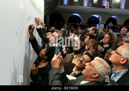 Leipzig, Deutschland, Gründungskonferenz der Progressiven Allianz Stockfoto