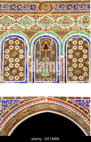 Geographie/Reisen, Marokko, Marrakesch, Museum für volkstümliche Kunst 'Musée Dar Si Said', Bj: 19, Detail: Fassade, Additional-Rights - Clearance-Info - Not-Available Stockfoto