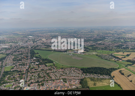 Luftaufnahme von York Racecourse und die umliegende Landschaft Stockfoto