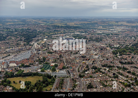 Luftaufnahme von Ipswich Stadtzentrum Stockfoto