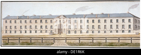 Ansicht von Knightsbridge Kaserne, Westminster, London, c1810. Künstler: Anon Stockfoto