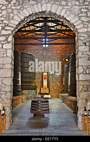 Das samiotische Weinmuseum, Samos Vathy ("Samos-Stadt") Insel, Griechenland. Stockfoto