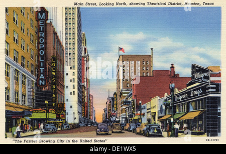 Main Street, Houston, Texas, USA, 1940. Artist: Unbekannt Stockfoto