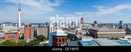 Birmingham-Skyline Panorama und Dächer Antenne anzeigen Birmingham West Midlands England UK GB EU Europa Stockfoto