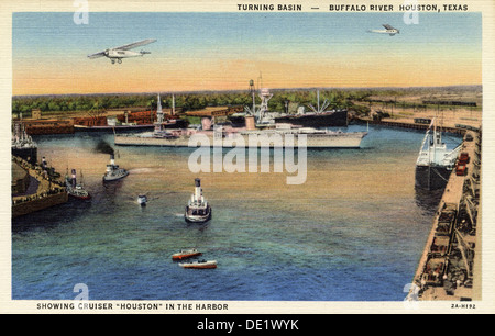 Wendebecken, Buffalo River, Houston, Texas, USA, 1932. Artist: Unbekannt Stockfoto