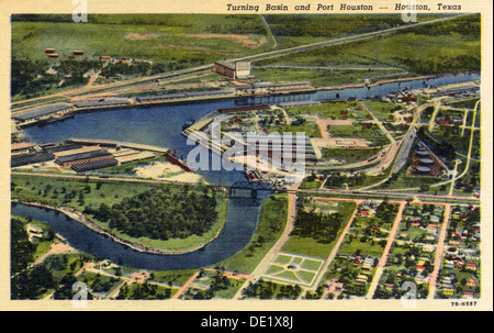 Wendebecken und Hafen Houston, Houston, Texas, USA, 1947. Artist: Unbekannt Stockfoto