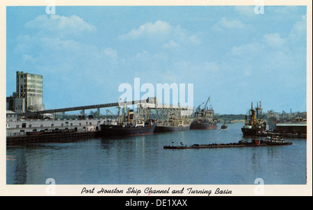 Ship Channel und Wendebecken, Hafen Houston, Texas, USA, 1959. Artist: Unbekannt Stockfoto