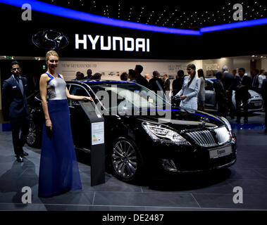 Frankfurt am Main, Deutschland. 10. September 2013. Autobauer Hyundai Limousine Hyundai Equus während 65. IAA Internationale Automobilausstellung in Frankfurt/Main, auf Dienstag, 10. September 2013 vorgestellt. (CTK Foto/Petr Mlch) Bildnachweis: CTK/Alamy Live-Nachrichten Stockfoto