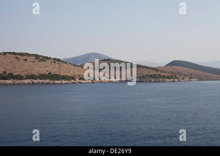 Mit der Fähre überqueren von Kerkyra nach Igoumenitsa. Stockfoto