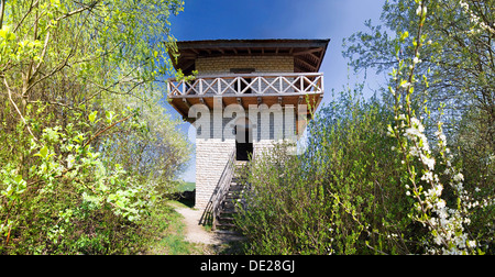 Watch Tower des World Heritage Site Limes in Erkertshofen, Landkreis Eichstätt, Bayern Stockfoto