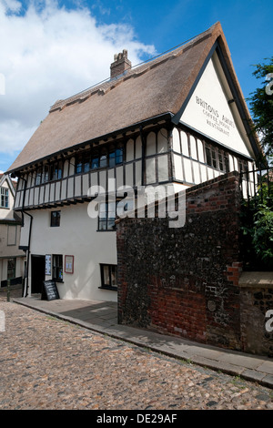 Briten Arme Kaffee Haus Restaurant, Elm Hill, Norwich, Norfolk, england Stockfoto