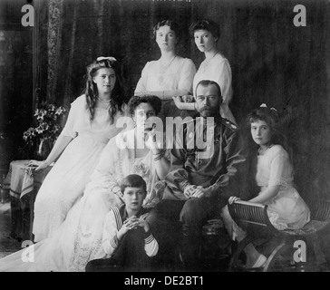 Die Familie von Zar Nikolaus II von Russland, 1910er Jahre.  Künstler: Anon Stockfoto