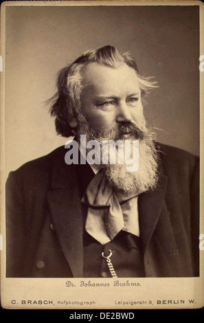 Johannes Brahms, deutscher Komponist und Pianist, 1889. Künstler: C Brasch Stockfoto