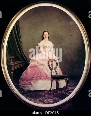 Porträt von Großherzogin Maria Alexandrovna von Rußland, (1853-1920), 1860 s-1870 s. Künstler: Charles Bergamasco Stockfoto