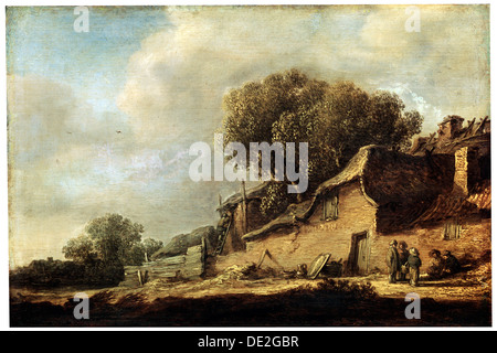 "Landschaft mit einer Bauer-Hütte", 1631.  Künstler: Jan van Goyen Stockfoto