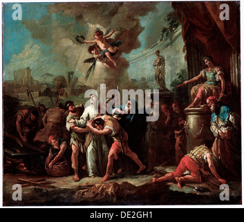 "Die Martyrium des Heiligen Laurentius", aus dem 18. Jahrhundert.  Künstler: Gaspare Diziani Stockfoto