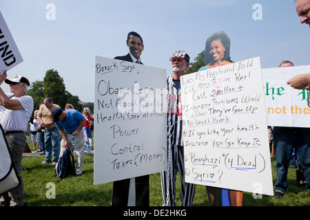 Tea-Party-Aktivisten sammeln auf dem Capitol Hill zum protest gegen ObamaCare - Washington, DC USA Stockfoto