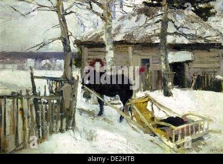 "Winter", 1894.  Künstler: Konstantin Korowin Stockfoto