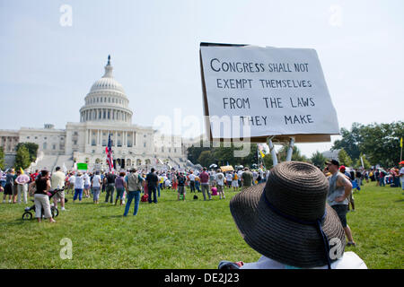 Tea-Party-Aktivisten sammeln auf dem Capitol Hill zum protest gegen ObamaCare - Washington, DC USA Stockfoto