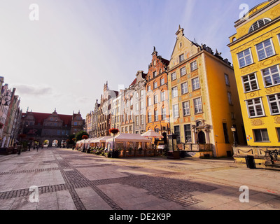 Dlugi Targ - lange Marktstraße in Danzig, Stadt im nördlichen Polen. Stockfoto