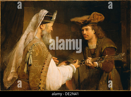 Ahimelech David das Schwert des Goliath einzuräumen; Aert de Gelder, Niederländisch, 1645-1727 Stockfoto