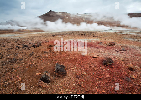 Hverir solfatara, reykjahilid, myvatn, North Island, Island, Europa Stockfoto